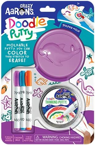 Crazy Aaron's Doodle Putty - Dolphin, 2.5