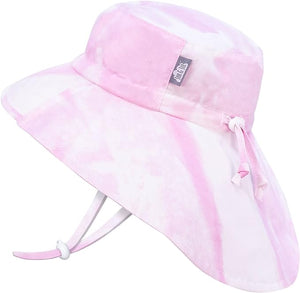 Jan & Jul Cotton Adventure Hat, Pink Tie Dye, L (2-5Y)
