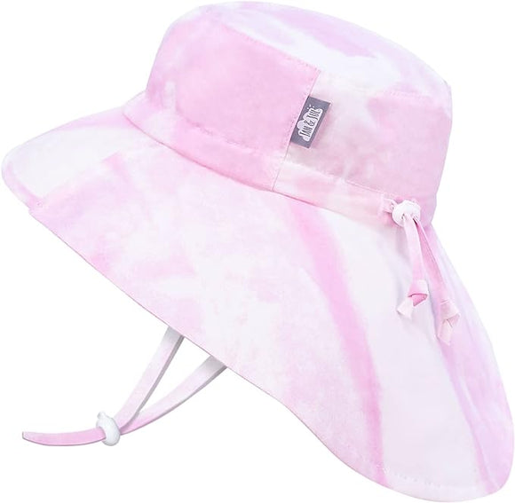 Jan & Jul Cotton Adventure Hat, Pink Tie Dye, L (2-5Y)