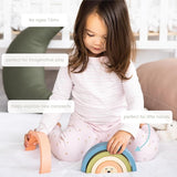 Pearhead Wooden Rainbow Stacking Toy