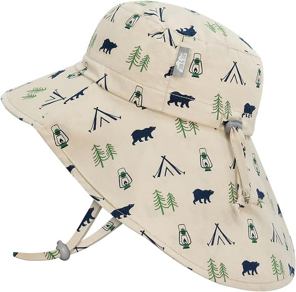 Jan & Jul Cotton Adventure Hat, Bear Camp, L (2-5Y)