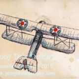 Jenny Dale Designs Art Print Airplane 2