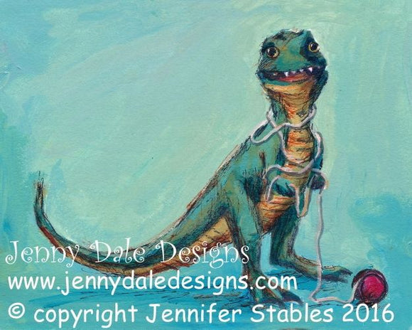 Jenny Dale Designs Art Print Dinosuar