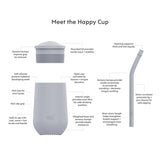 ezpz Happy Cup & Straw System, Blush, 8oz