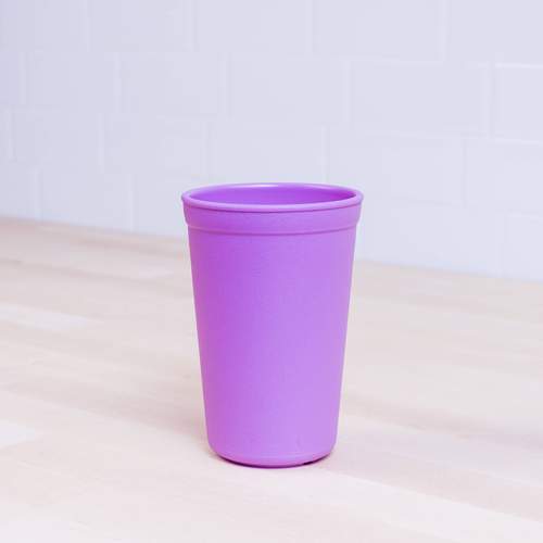 Purple plastic drinking cup