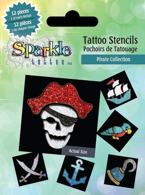Sparkle Tattoo Tattoo Stencils, Pirate Collection