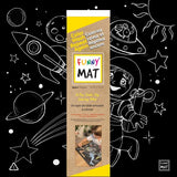 Funny Mat Space Washable Blackboard Mat, 15.75x15.75"