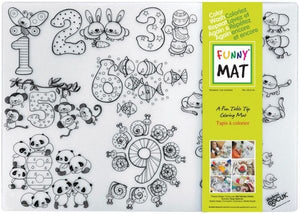 Funny Mat Numbers Washable Coloring Mat, 18.9x13.2"