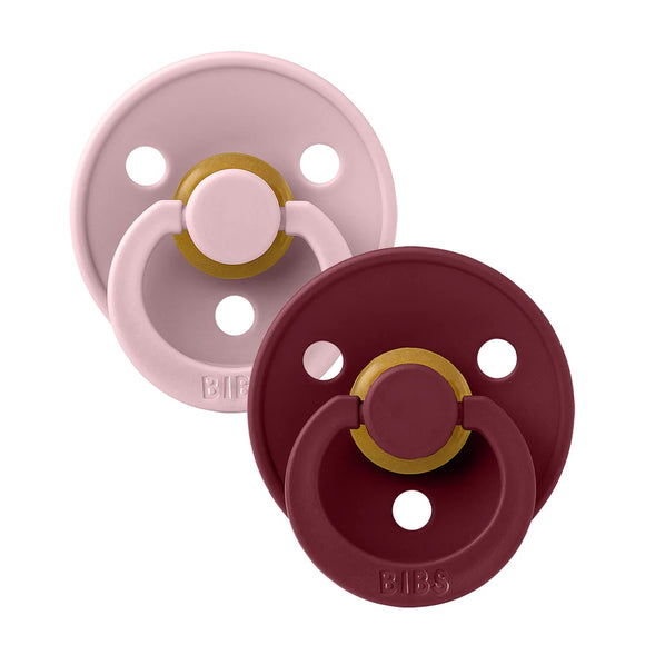BIBS Pacifier 2 Pack, Pink Plum/Elderberry, Size 1 (0-6M)