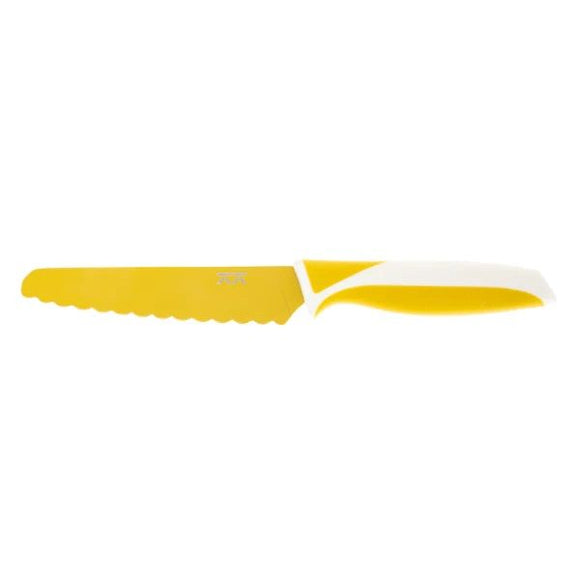 Mustard yellow stainless steel child safe knife