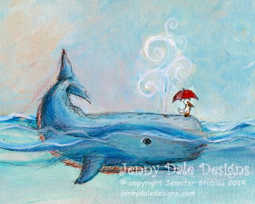 Jenny Dale Designs Art Print Whale