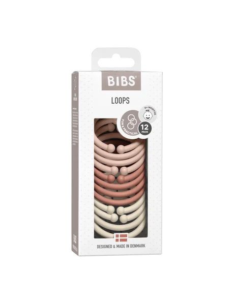BIBS Loops 12 Pack, Blush/Woodchuck/Ivory