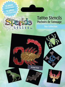 Sparkle Tattoo Tattoo Stencils, Boy Collection