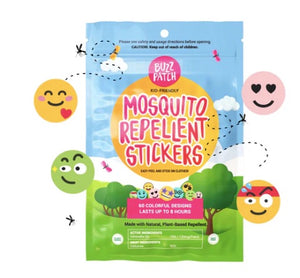 The Natural Patch BuzzPatch Mosquito Repellent Stickers, 24 Colourful Patches per Pack