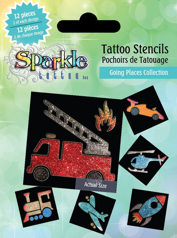 Sparkle Tattoo Tattoo Stencils, Going Places Collection