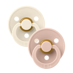BIBS Pacifier 2 Pack, Ivory/Blush, Size 2 (6-18M)