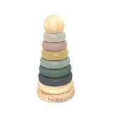 Nouka Wood & Silicone Stacker, Storm