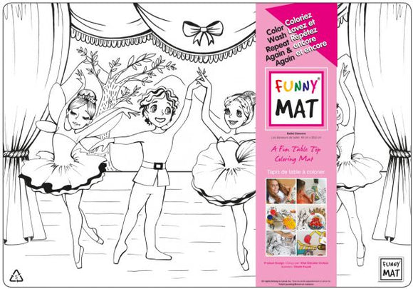 Funny Mat Ballet Washable Coloring Mat, 18.9x13.2