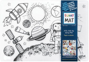Funny Mat Space Washable Coloring Mat, 18.9x13.2"
