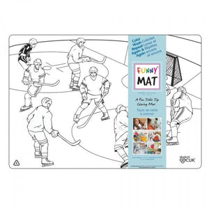 Funny Mat Hockey Washable Coloring Mat, 18.9x13.2"
