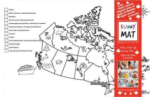 Funny Mat Map of Canada Washable Coloring Mat, 18.9x13.2"