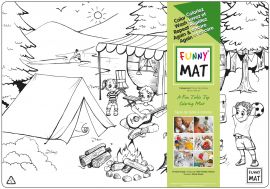 Funny Mat Campground Washable Coloring Mat